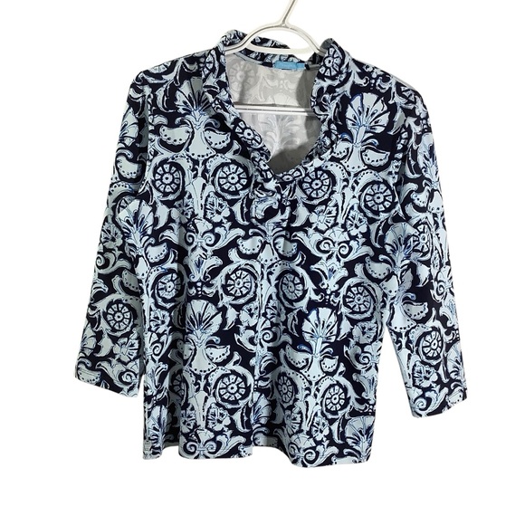 J. McLaughlin Floral Ruffled Blouse - Picture 2 of 10